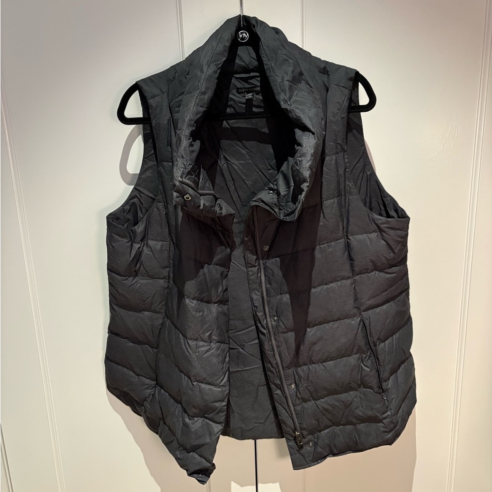 Eileen Fisher Dark Gray Puffer Vest